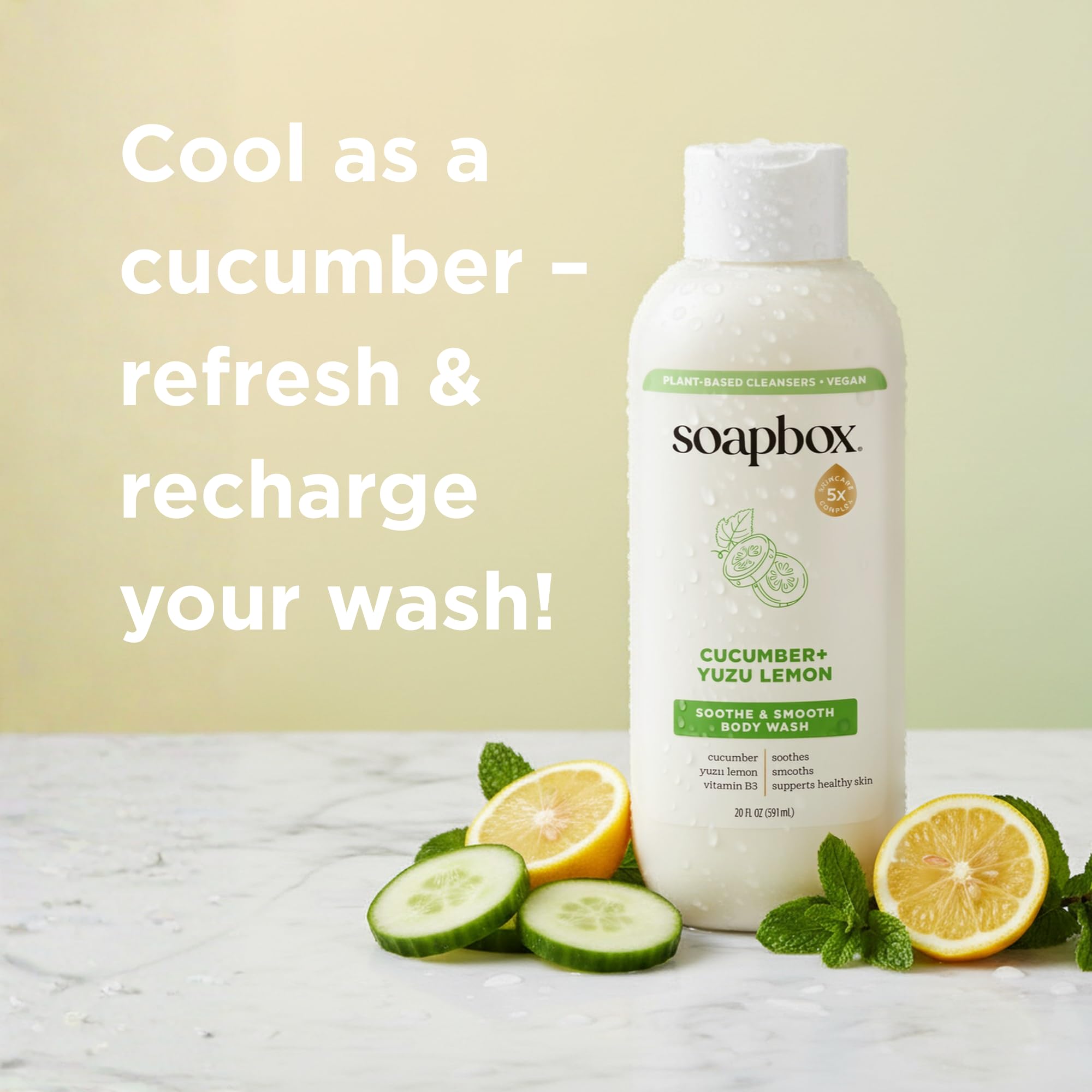 Amazon.com : Soapbox Moisturizing Body Wash, Cucumber & Yuzu Lemon